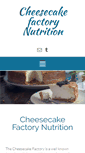 Mobile Screenshot of cheesecakefactorynutrition.com